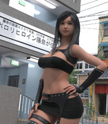 戦うヒロインのミニスカート