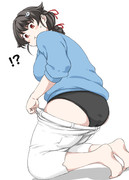 おしりが入らなくて苦戦する迅鯨