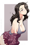 タンクトップとストールを纏う眼鏡っ娘お姉さん