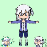 腕を広げるデフォルメ華ちゃん