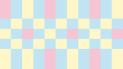 【素材】シームレスパターン背景・崩し市松模様（ピンク・水色・黄色）【フリー素材処くらげや】
