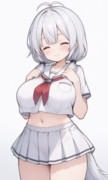 白セーラーなもち子さん！