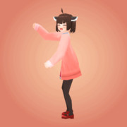 腕振りローポリきりたん（私服）