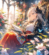 スケッチする少女