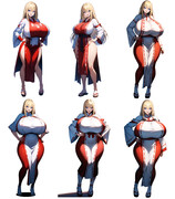 金髪巫女　立ち絵素材【AI】