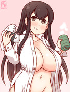 わんどろ彼シャツの赤城