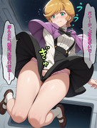 無重力でスカートふわり。2