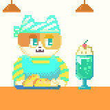 クリームソーダとフレンチトースト