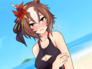 「とっトレーナー殿！…この水着は些か大胆というか…///」