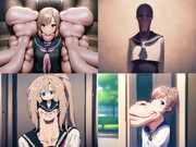 AIイラストで城之内君のアゴは再現可能か試してみた（５回目）