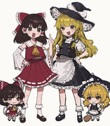 ☯霊夢と魔理沙立ち絵制作中☯