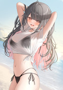 水着ほどけちゃいました…せんぱい、結んでくれません？