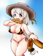 金ビキニに黄金コーン
