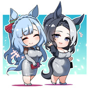 ペアカラードレス