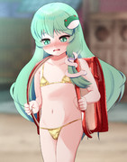 GWなのでロリ早苗さんに金ビキニ着てランドセル背負って外を歩いてもらう