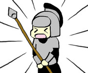 悔しがる機械都市タートルの兵士