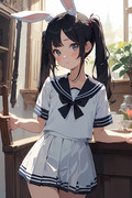 セーラー服を着ているメイベルちゃん