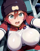 被弾して機体が揺れるマチュ