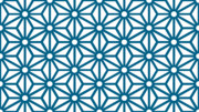 【素材】藍／藍色1・麻の葉模様シームレスパターン・背景・浴衣模様【フリー素材処くらげや】