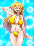 金色ビキニ女の子おくら兄貴