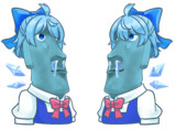 氷属性を宿したモアイ