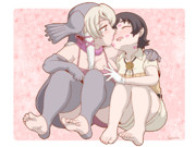 二人は幸せなキスを