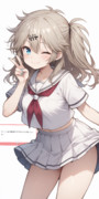 白セーラーなつむぎちゃん！