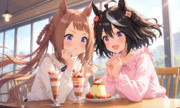 スイーピーとキタサンのスイーツ巡り