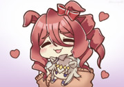 オグリのぬいぐるみを抱くノルンエース