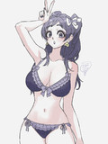 水着黒にくる