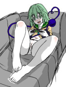 パンツ丸出しでゲームするこいしちゃん