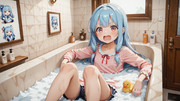 服を着たままお風呂に入る葵ちゃん