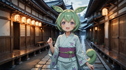 夏祭りに向かうずんだもん