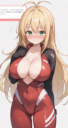 サイクリングの日なのにライダースーツなマキさん！