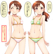おかしな双海真美さんと双海亜美さんの健全なイラストを描きました。