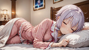眠っているゆかりさん