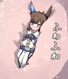 ふわふわに包まれて人の形を失いつつあるアヤベさん