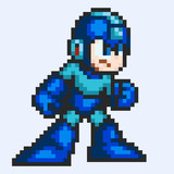 ドット絵 「ロックマンCZ7」RM7C C-LBLUE 25 パロ