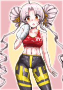 今日の汗だくスポブラパンツ