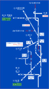 国道152号、国道474号　道路標識風地図