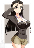 敬礼する西絹代さん