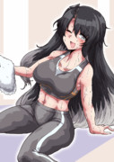 今日の汗だくスポブラパンツ