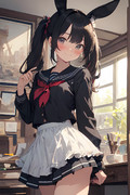 セーラー服を着ているメイベルちゃん