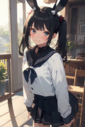 セーラー服を着ているメイベルちゃん
