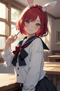 セーラー服を着ているウェンディちゃん