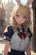 セーラー服を着ているパシフィカちゃん