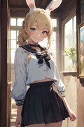 セーラー服を着ているパシフィカちゃん