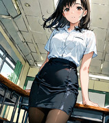 新しいモデルのテストは新任女教師で