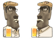 ビールが大好きなモアイ