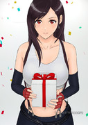 誕生日に描いたティファ